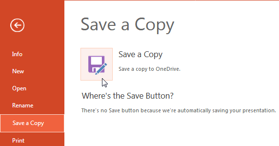 Save as a new presentation
