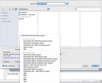 File Formats in PowerPoint 2011 for Mac