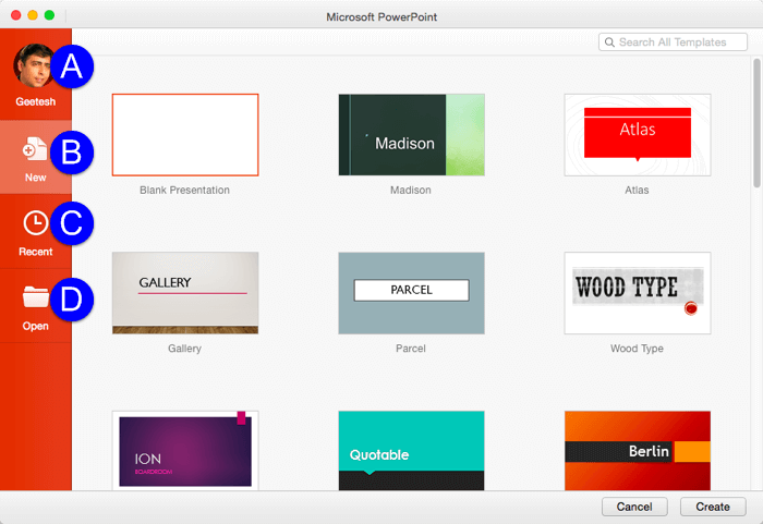 PowerPoint Online Presentation Gallery