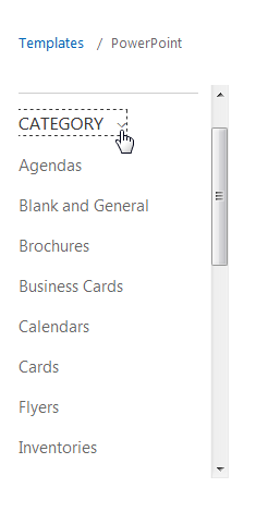 Select the presentation name