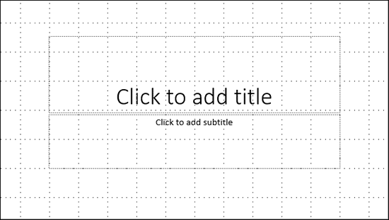 Gridlines on a slide