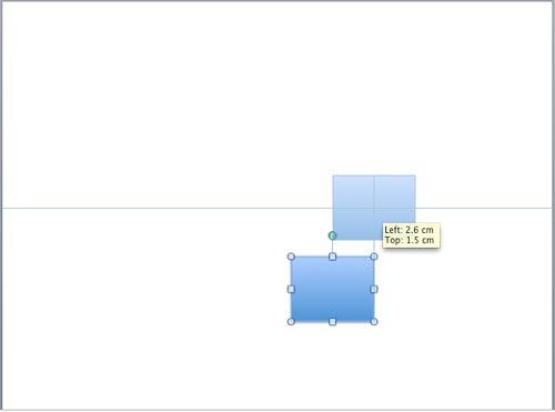 Dynamic guides appear only when moving the slide objects in the slide area
