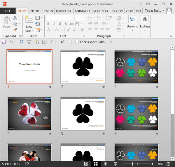 Slide Sorter view Slide Sorter view
