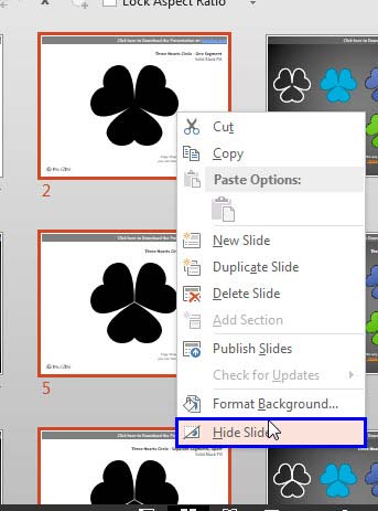 Right-click and hide slides Right-click and hide slides