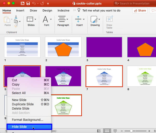 Right-click and hide slides Right-click and hide slides