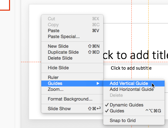 Guides | Add Vertical Guide option