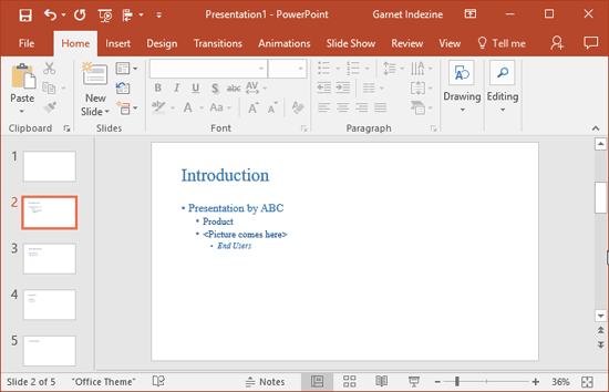 PowerPoint presentation after importing slides from outline PowerPoint presentation after importing slides from outline