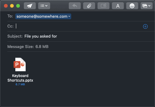 Send a presentation as an email attachment Send a presentation as an email attachment