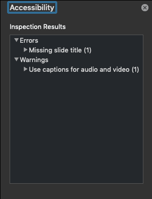 Accessibility Task Pane Accessibility Task Pane