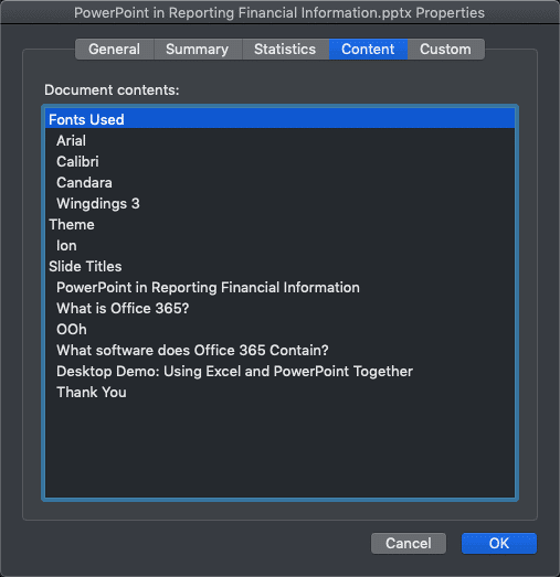 Properties dialog box Properties dialog box