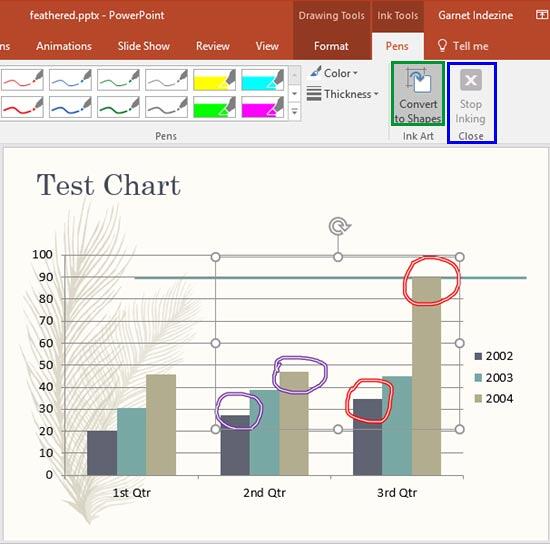 Ink Tools Pens contextual tab Ink Tools Pens contextual tab