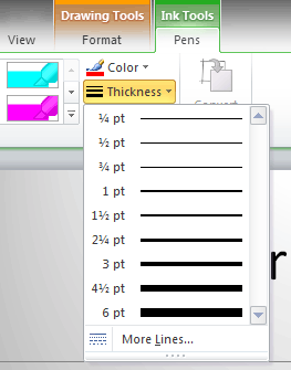 Change the annotation to be thicker or thinner Change the annotation to be thicker or thinner