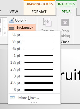 Change the annotation to be thicker or thinner Change the annotation to be thicker or thinner