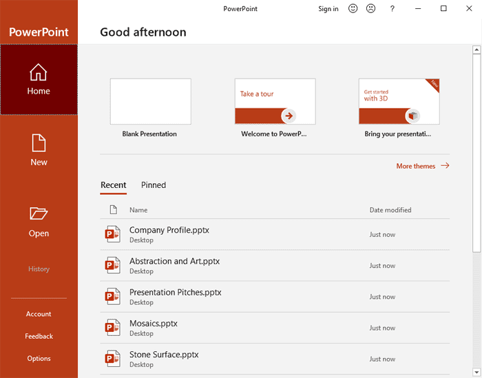 PowerPoint 2019 for Windows Presentation Gallery PowerPoint 2019 for Windows Presentation Gallery