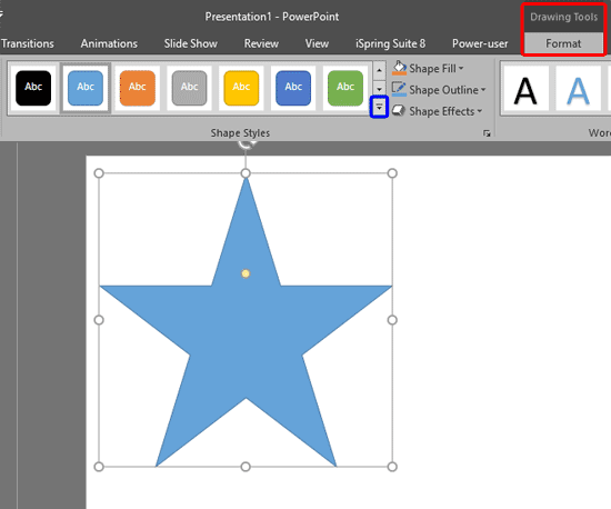Drawing Tools Format tab Drawing Tools Format tab