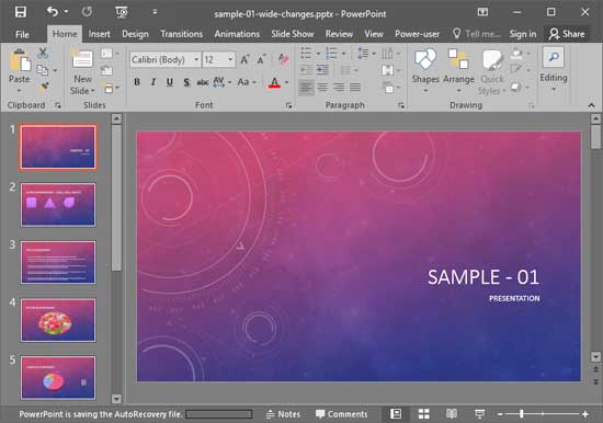Slide with some text