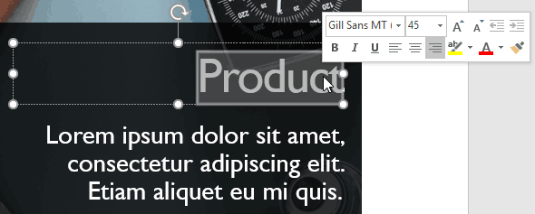 Mini Toolbar Mini Toolbar