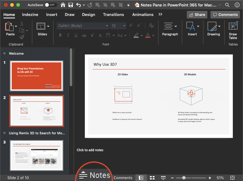 Slide selected Slide selected