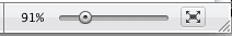 Zoom slider on the Status Bar