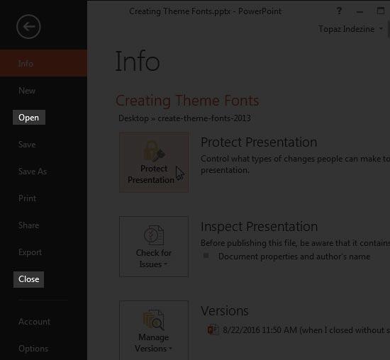 Open and Close options