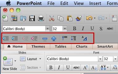 Outlining Toolbar activated