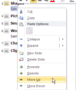 Move Up one level Move Up one level