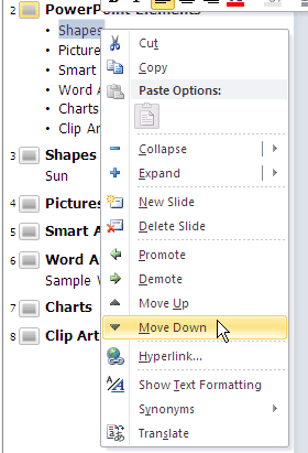 Move Down one level Move Down one level