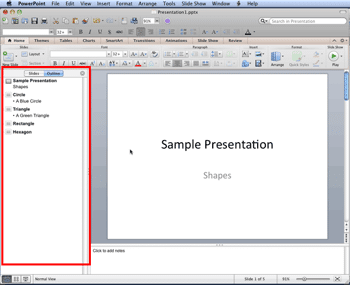 Learn PowerPoint 2011 for Mac: Outline Pane in PowerPoint 2011 for Mac