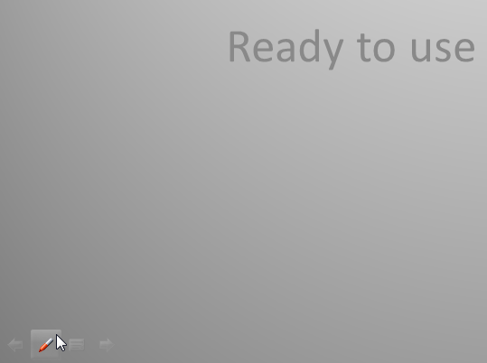 Navigation icons in Slide Show View Navigation icons in Slide Show View