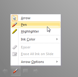 The fly-out menu The fly-out menu