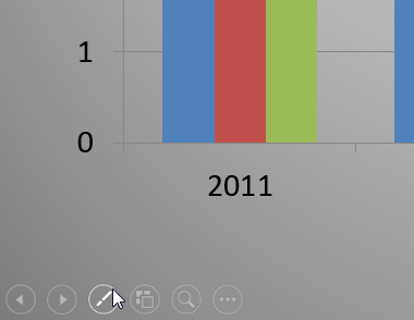 Navigation icons in Slide Show View Navigation icons in Slide Show View