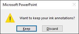 Do you want to keep your ink annotations?