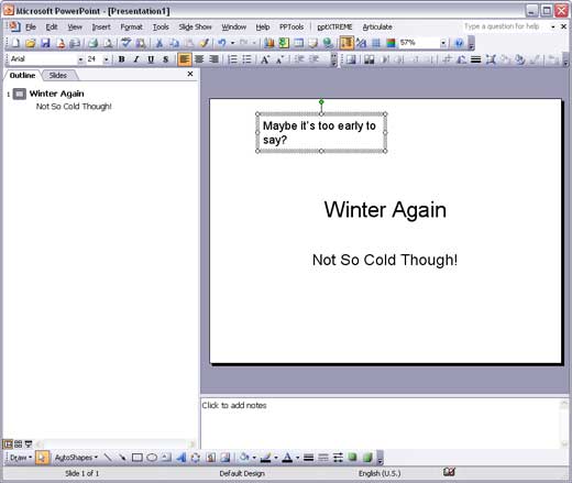 Text you type in text boxes does not show in the Outline Pane Text you type in text boxes does not show in the Outline Pane