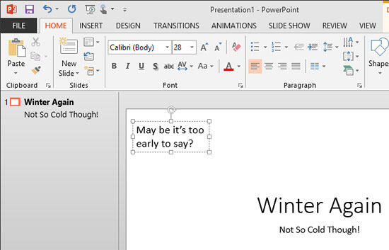 Text typed within text boxes does not show in the Outline View