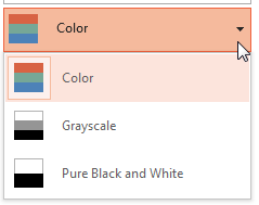 Color drop-down list