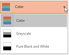 Color drop-down list