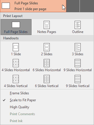 Slide and Handout layouts Slide and Handout layouts