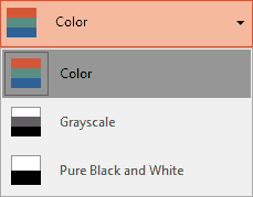 Color drop-down list