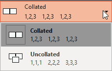 Collated drop-down list