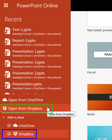 Select the presentation name Select the presentation name