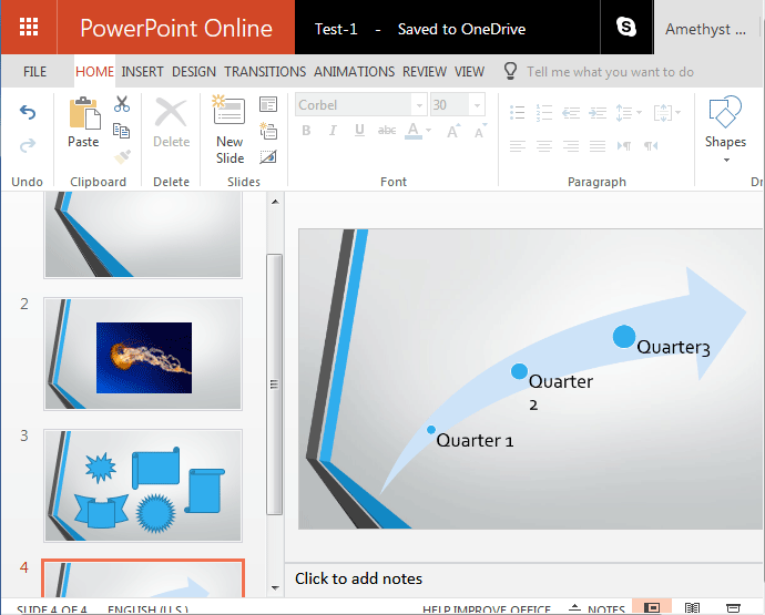 Slide with some text