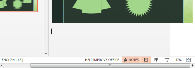 Add text within Notes Pane