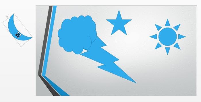 A slide object placed outside the Slide in the Workspace A slide object placed outside the Slide in the Workspace