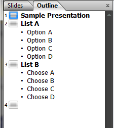 Outline View Outline View