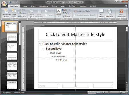 Slide Master Slide Master