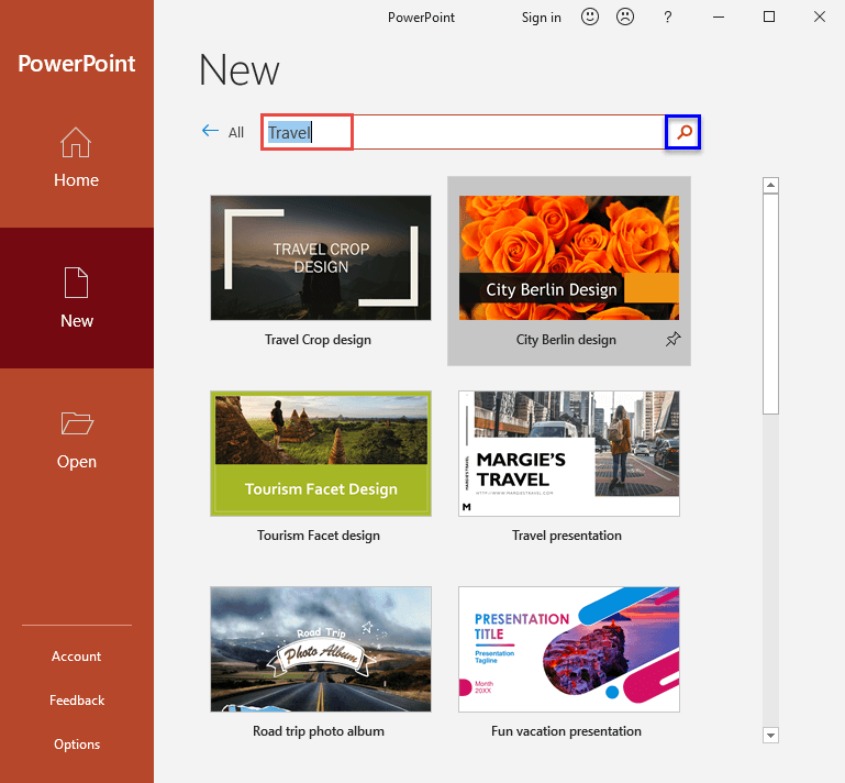 Results for searched keyword