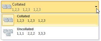 Collated drop-down list