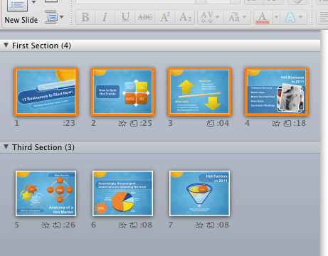 Result of selecting Remove Section option Result of selecting Remove Section option