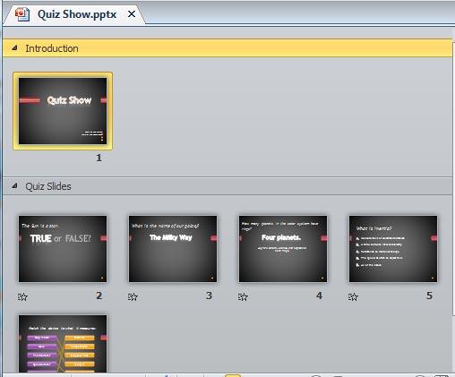 Result of selecting Remove Section and Slides option Result of selecting Remove Section and Slides option