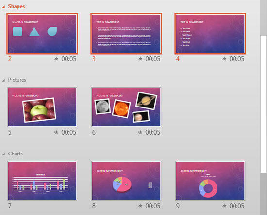 Result of selecting Remove Section option Result of selecting Remove Section option